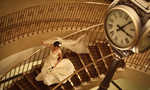 Bride-Running-Down-Stairs